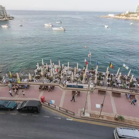شقة St Julians' Sea Front, Spectacular View,